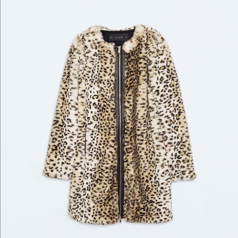 Zara Basic Animal Print Jacket NEW